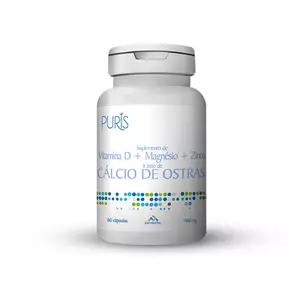 Imagem de Calcio De Ostra 700Mg + Mg/Zn/Vit D 60Cap Puris