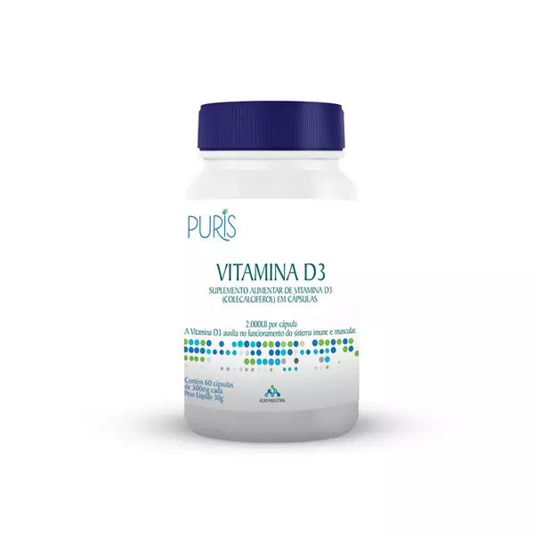 Imagem de Vitamina D3 2000Ui 60Cap Puris